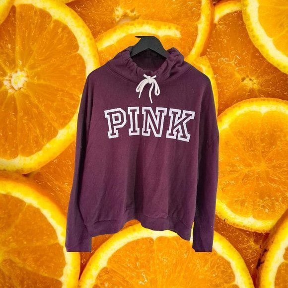 MAROON PINK Sweatshirt‎ with Cowl Neck Size Large - Picture 1 of 4
